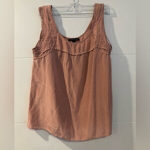 Banana Republic Pink Ruffled Tank Top